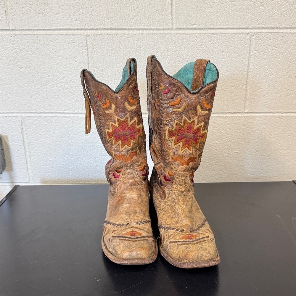 Corral Brown and Red Western Boots